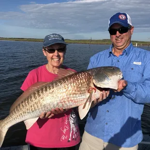 Mrs. Waterhouse with her personal best Redfish