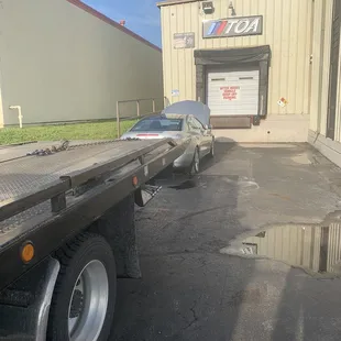 Dropping car off at Team One.