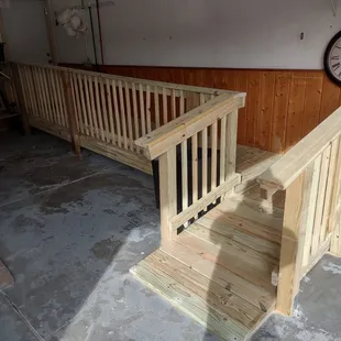 Wheelchair ramp in garage