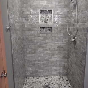 Tiled stand up shower remodel