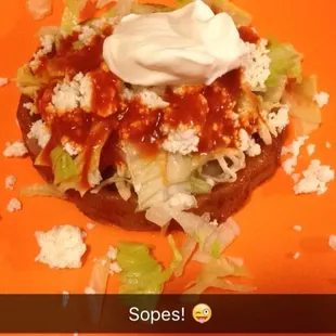 Chicken sopes
