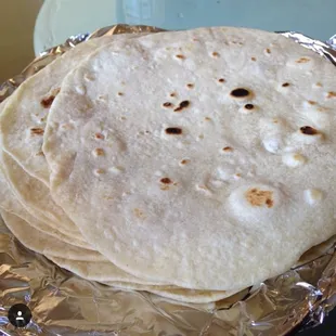 Home made flour tortillas