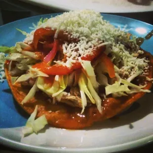 Chicken tostada
