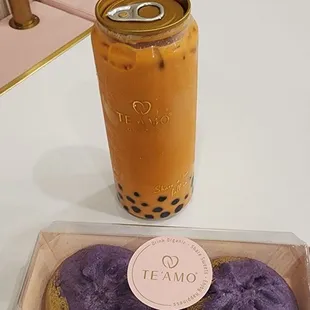 Thai tea and ube cheesecake bao