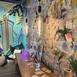 Notes on the wall