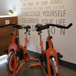 Bikes at the front entrance
