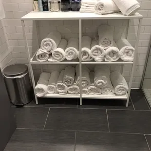 Towels for the showers