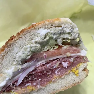 a half of a sandwich