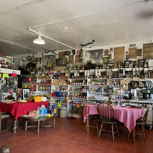 the inside of a restaurant