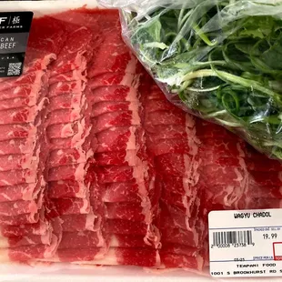 aw meat in a plastic container