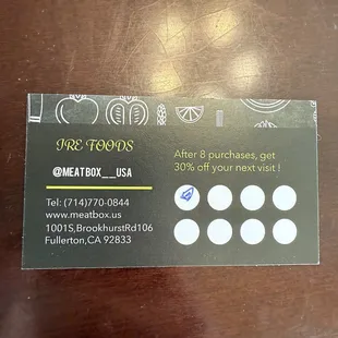 misleading business practice. you won&apos;t get 30% off, just a pack of bulgogi and gaslighting. also we&apos;ll be throwing away this stamp card..