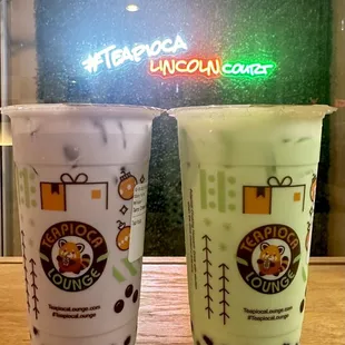 Taro Cream and Honeydew Cream