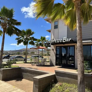 the front of the restaurant