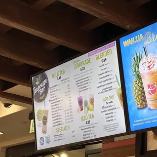 menu and prices
