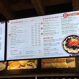 the menu