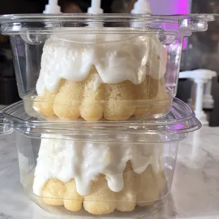 Lemon Creme mini bundt cakes cuz I miss Nothing Bundt Cake on the mainland