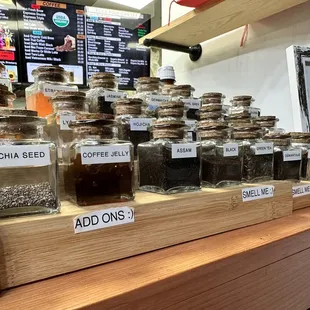 a variety of coffees