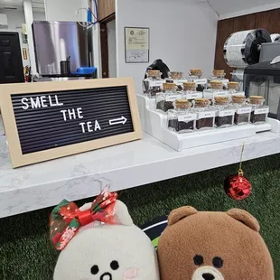 Smell the different teas!