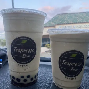 Honeydew Smoothie + shot of Espresso &amp; Boba