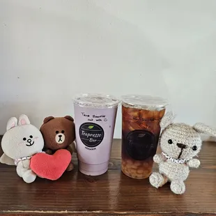 Taro Smoothie and hojicha