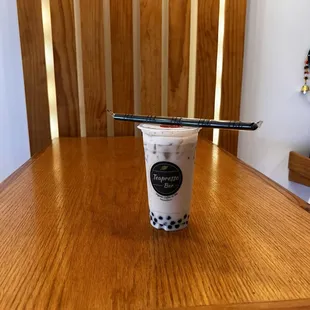 Almond Milk Tea with boba