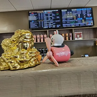 Menu in the background