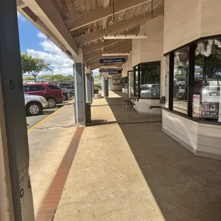 Parking in the store front.