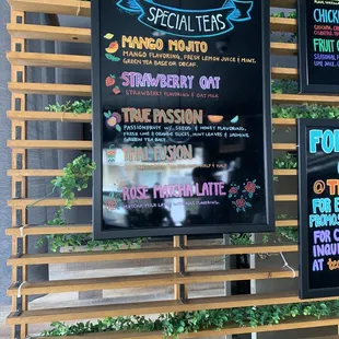 Special teas they offer