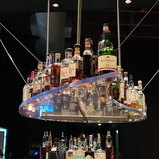 Really loved the suspended teardropped shaped shelf.