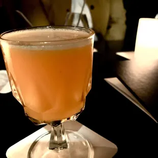 The &apos;Late Check-Out&apos; Cocktail: (TDL Gin Blend, Passionfruit, TDL Red Bitters, Lustau Fino Sherry, Lemon)