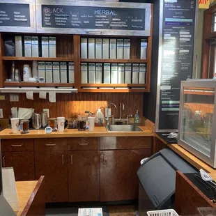 Inside tea selection