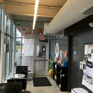 the inside of the building