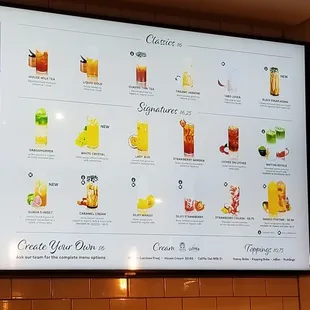 Menu (which was hard to read in-store as well)