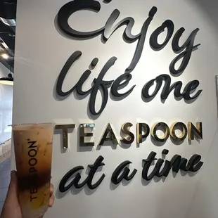 Thai tea with lychee jelly