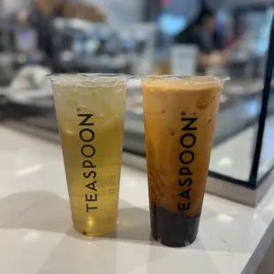 Peach Oolong Tea and Classic Thai Tea