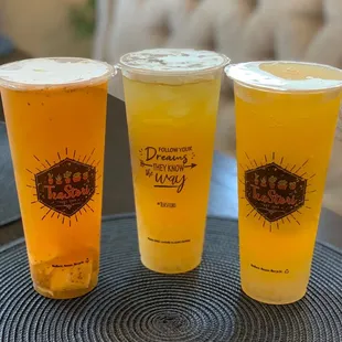 Pineapple, white peach , and mango slush