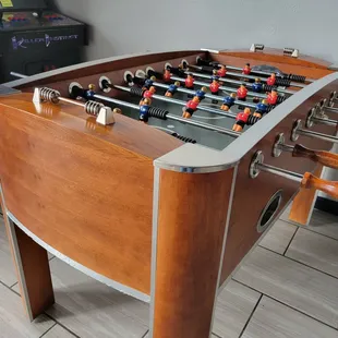 a foosball table