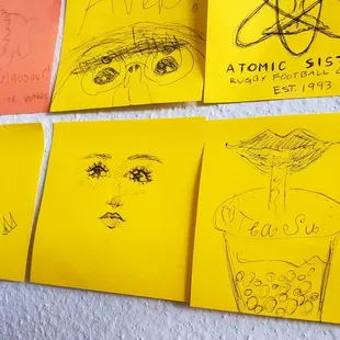 Leave a sticky note drawing