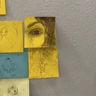 Our sticky note drawings