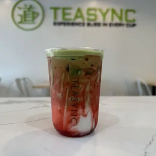 Strawberry Matcha Latte