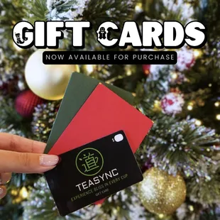 Gift Cards Available for Purchase
