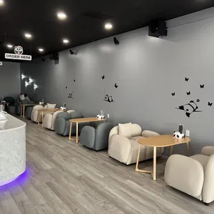 the waiting area of a coffee shop