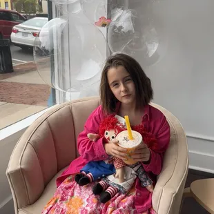 Peach with rainbow jelly