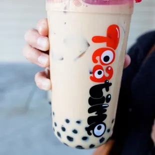 milk tea with boba