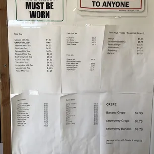 Updated menu ur welcome