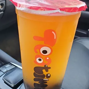 Passion Fruit Green Tea W/ Boba
