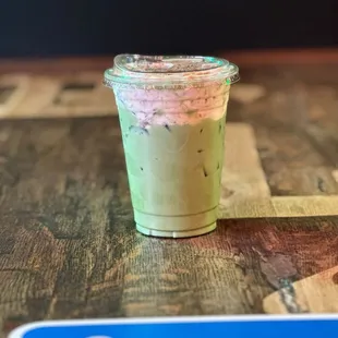 Banana Cream Matcha Latte