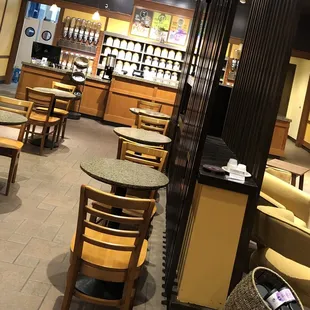 the interior of a coffee shop