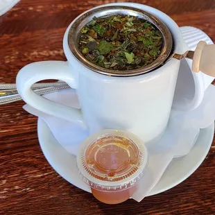 3'14'2021 Pomegranate (organic) blend delicate, white tea w the sweet tart punch of pomegranates, rose hips &amp; hibiscus.