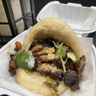 Candied Pork Belly Bao Sandwich